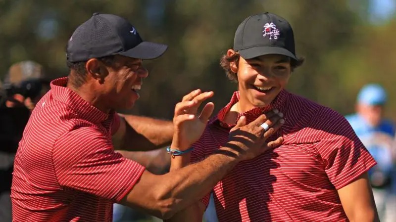 Charlie Woods first hole-in-one